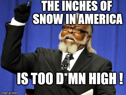 Too Damn High | THE INCHES OF SNOW IN AMERICA; IS TOO D*MN HIGH ! | image tagged in memes,too damn high | made w/ Imgflip meme maker