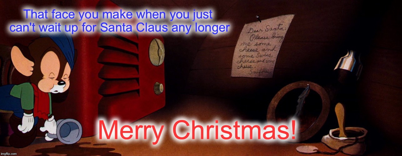 Thanks For Keeping Me Company | That face you make when you just can't wait up for Santa Claus any longer; Merry Christmas! | image tagged in imgflip users | made w/ Imgflip meme maker