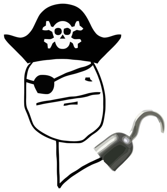 Pirate Poker Face Blank Meme Template