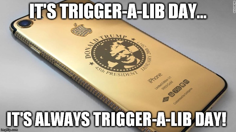 IT'S TRIGGER-A-LIB DAY... IT'S ALWAYS TRIGGER-A-LIB DAY! | made w/ Imgflip meme maker