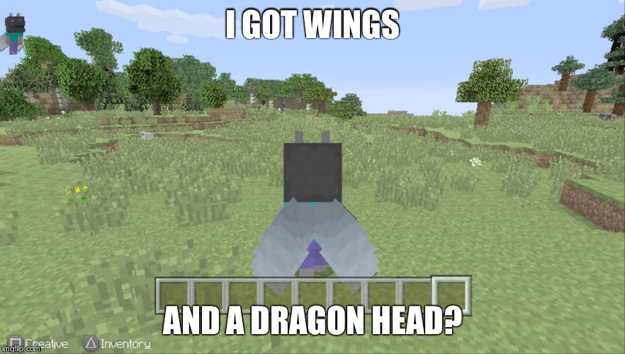 I GOT WINGS; AND A DRAGON HEAD? | image tagged in i got wings | made w/ Imgflip meme maker