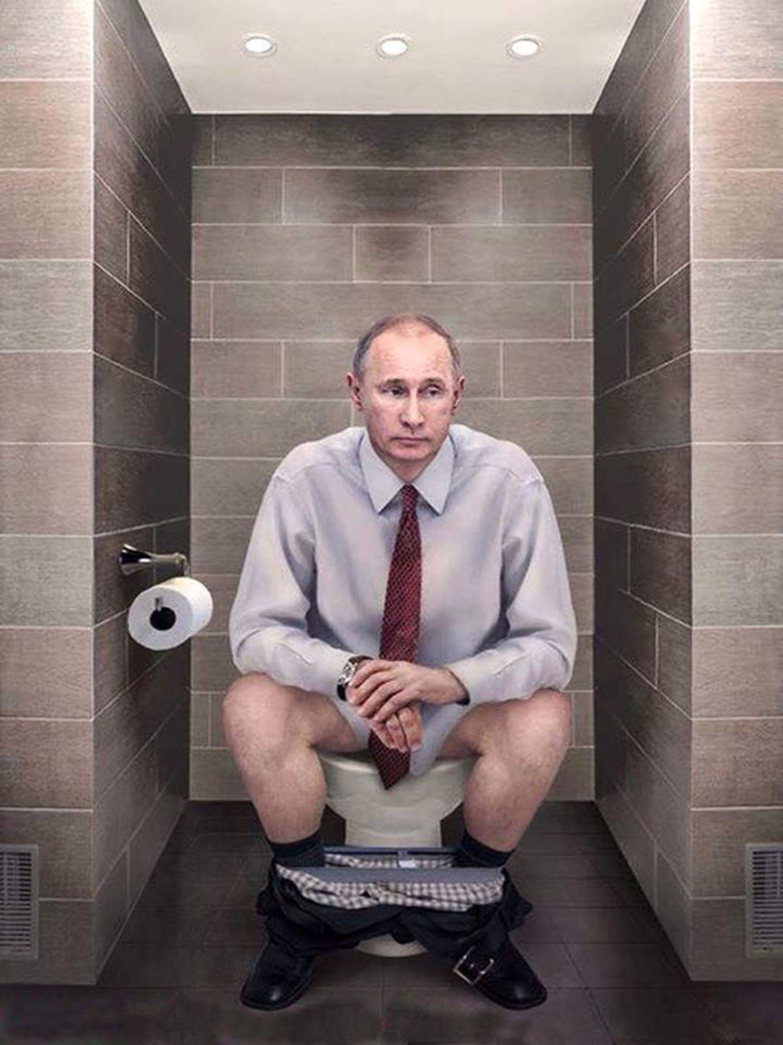 High Quality Vladimir Poopin Blank Meme Template