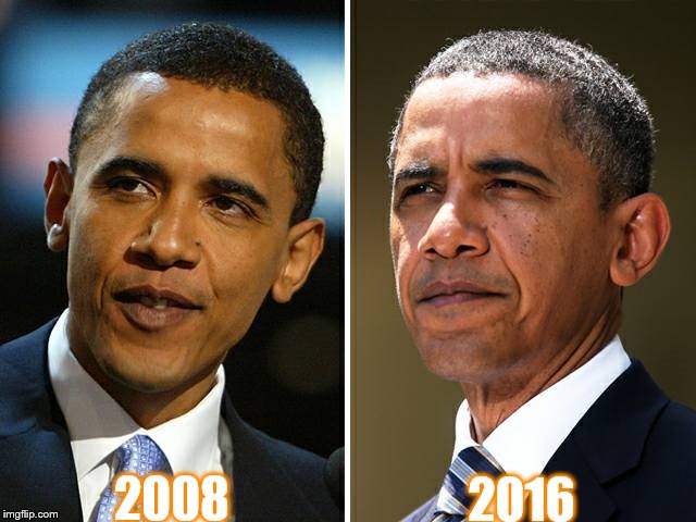 THE PRESIDENT | 2008; 2016 | image tagged in the president,barack obama,2008,2016 | made w/ Imgflip meme maker