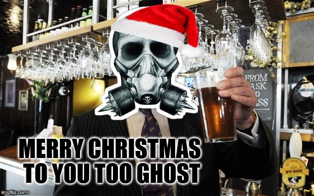 lightinthedark Cheers | MERRY CHRISTMAS TO YOU TOO GHOST | image tagged in lightinthedark cheers | made w/ Imgflip meme maker