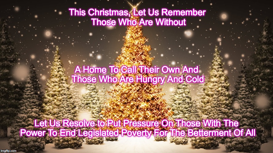Christmas Wish | This Christmas, Let Us Remember Those Who Are Without; A Home To Call Their Own And Those Who Are Hungry And Cold; Let Us Resolve to Put Pressure On Those With The Power To End Legislated Poverty For The Betterment Of All | image tagged in for those in need | made w/ Imgflip meme maker