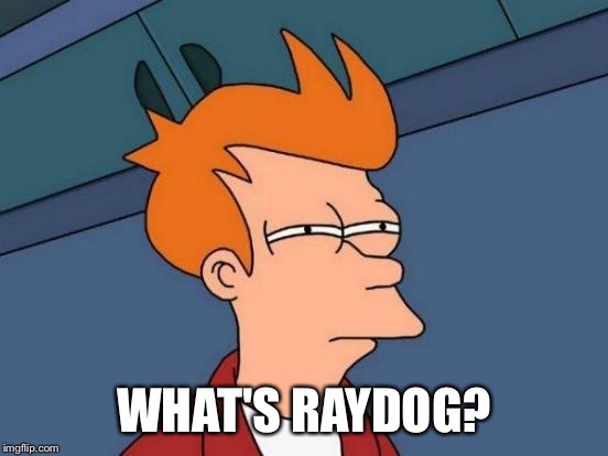 Futurama Fry Meme | WHAT'S RAYDOG? | image tagged in memes,futurama fry | made w/ Imgflip meme maker