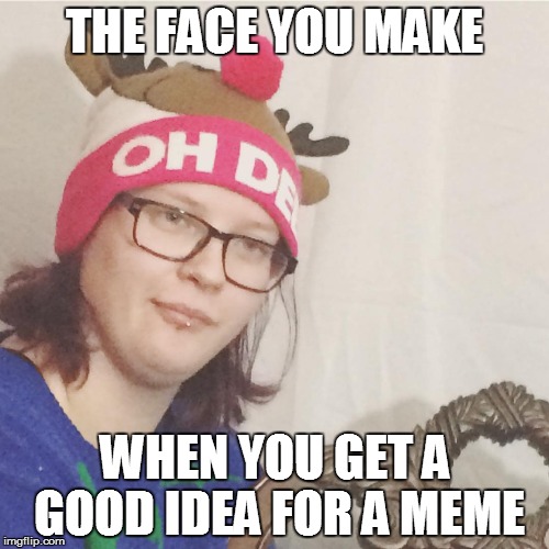 Oh Deer | THE FACE YOU MAKE; WHEN YOU GET A GOOD IDEA FOR A MEME | image tagged in meme,great idea,happy holidays,oh dear | made w/ Imgflip meme maker