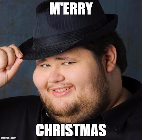 Fedora-guy | M'ERRY; CHRISTMAS | image tagged in fedora-guy | made w/ Imgflip meme maker