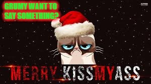Happy holidays imgflip/imgflippers | GRUMY WANT TO SAY SOMETHING? | image tagged in grumpy cat christmas,merry christmas,happy holidays | made w/ Imgflip meme maker
