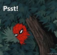 Spiderman psst Blank Meme Template