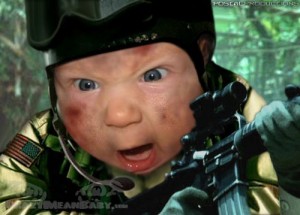 High Quality Army Baby Blank Meme Template