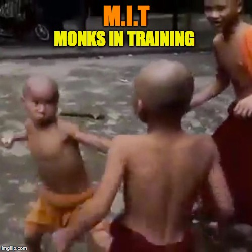 Boy Monks Bare-Knuckle Training  | M.I.T; MONKS IN TRAINING | image tagged in religion of peace,buddhism | made w/ Imgflip meme maker