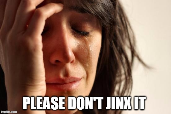 First World Problems Meme | PLEASE DON'T JINX IT | image tagged in memes,first world problems | made w/ Imgflip meme maker