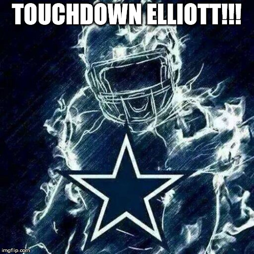 Dallas Cowboys Player Art | TOUCHDOWN ELLIOTT!!! | image tagged in dallas cowboys player art | made w/ Imgflip meme maker