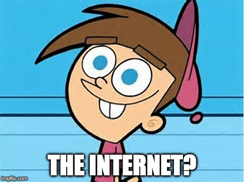 Internet Timmy Turner | THE INTERNET? | image tagged in timmy turner | made w/ Imgflip meme maker