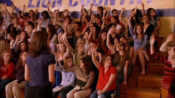 High Quality Raise your hand mean girls Blank Meme Template