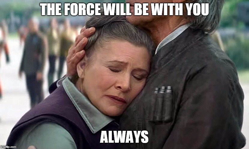 hanleiahug | THE FORCE WILL BE WITH YOU; ALWAYS | image tagged in hanleiahug | made w/ Imgflip meme maker