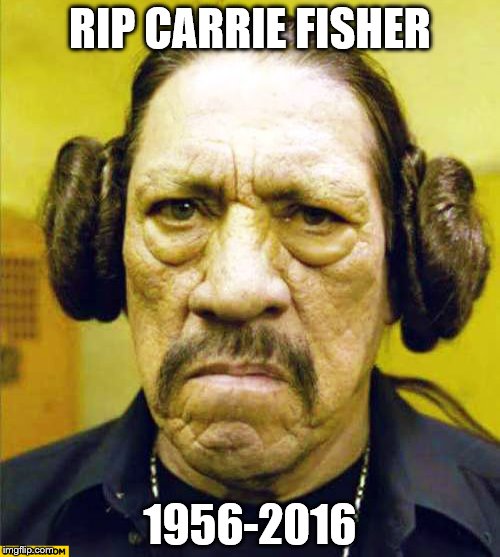 RIP PRINCESS LEIA | RIP CARRIE FISHER; 1956-2016 | image tagged in carrie fisher | made w/ Imgflip meme maker