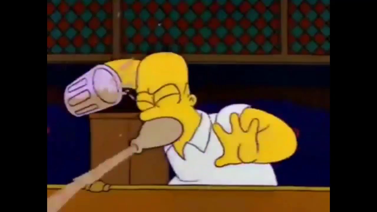 Homer spitting  Blank Meme Template