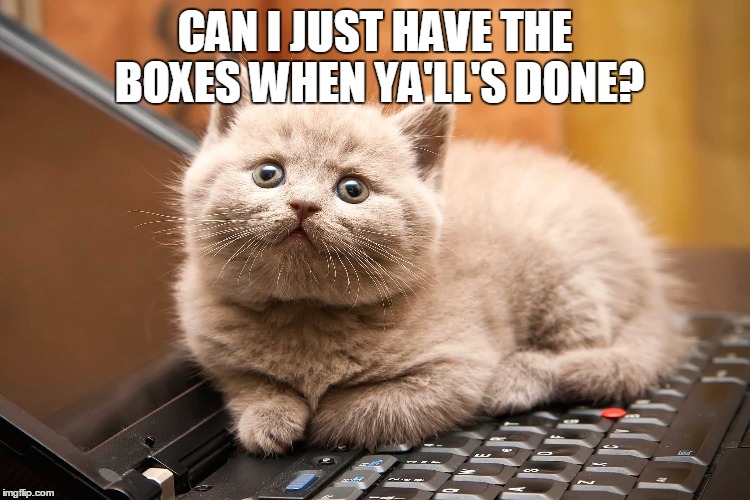 CAN I JUST HAVE THE BOXES WHEN YA'LL'S DONE? | made w/ Imgflip meme maker