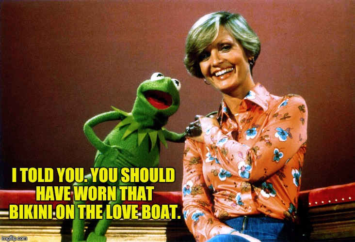 I TOLD YOU. YOU SHOULD HAVE WORN THAT BIKINI ON THE LOVE BOAT. | made w/ Imgflip meme maker