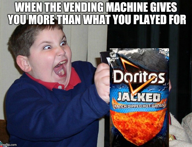 WHEN THE VENDING MACHINE GIVES YOU MORE THAN WHAT YOU PLAYED FOR | image tagged in meme | made w/ Imgflip meme maker