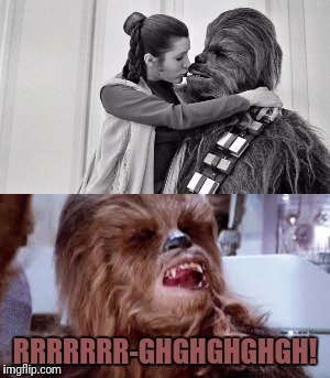 Chewbacca Misses You Too | RRRRRRR-GHGHGHGHGH! | image tagged in carrie fisher,princess leia,chewbacca,star wars,memorial | made w/ Imgflip meme maker