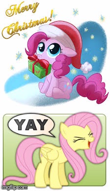 I know it's late, but I wanted to make this for Christmas! | image tagged in memes,christmas,my little pony | made w/ Imgflip meme maker