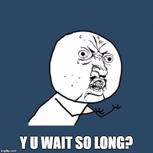 Y U No Meme | Y U WAIT SO LONG? | image tagged in memes,y u no | made w/ Imgflip meme maker
