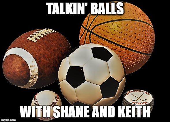 Talkin Balls Logo | TALKIN' BALLS; WITH SHANE AND KEITH | image tagged in sports | made w/ Imgflip meme maker