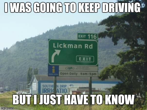 Worth the detour  | I WAS GOING TO KEEP DRIVING; BUT I JUST HAVE TO KNOW | image tagged in memes | made w/ Imgflip meme maker