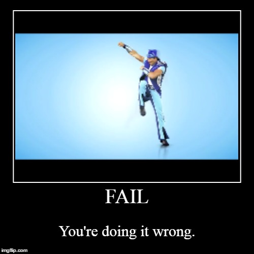 Sportacus fail | FAIL | You're doing it wrong. | image tagged in funny,demotivationals | made w/ Imgflip demotivational maker