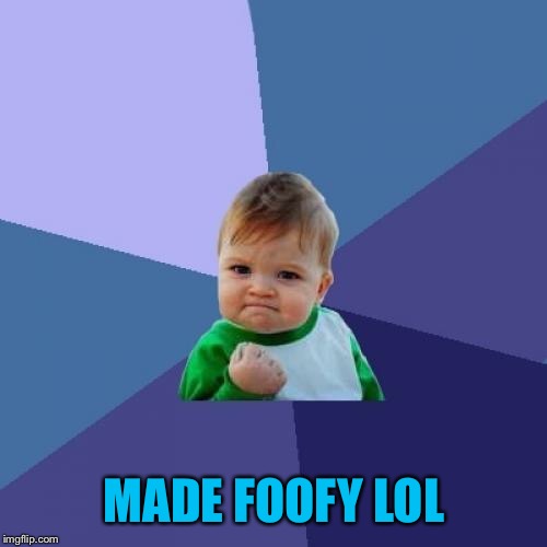 Success Kid Meme | MADE FOOFY LOL | image tagged in memes,success kid | made w/ Imgflip meme maker