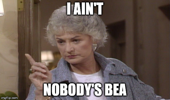 I AIN'T NOBODY'S BEA | made w/ Imgflip meme maker