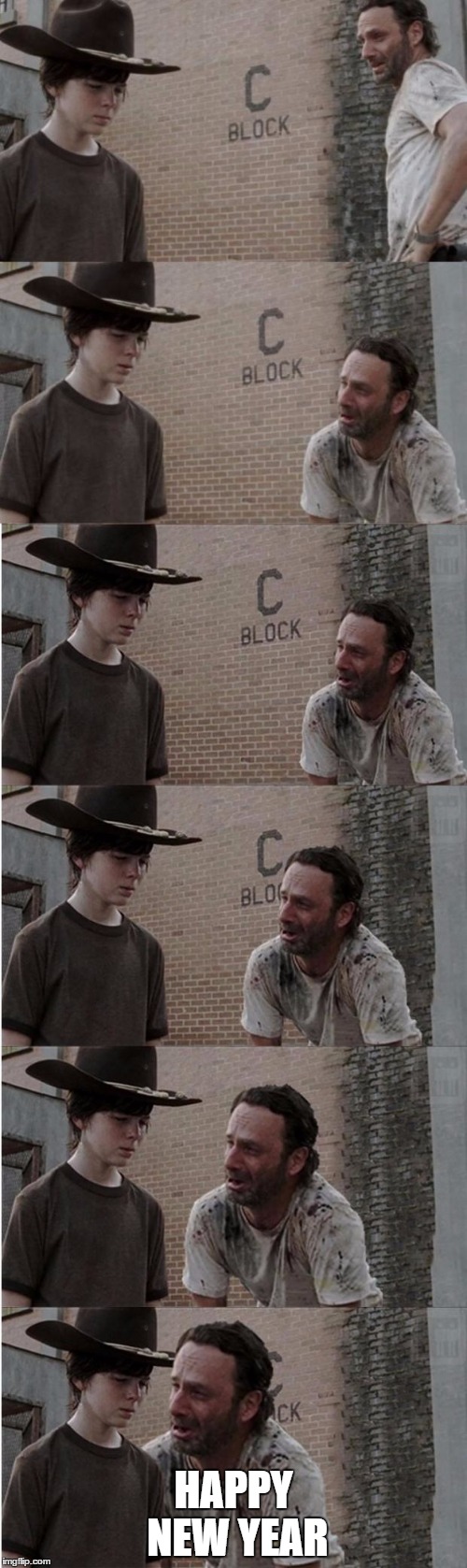 New years eve is just around the corner | HAPPY NEW YEAR | image tagged in memes,rick and carl longer | made w/ Imgflip meme maker
