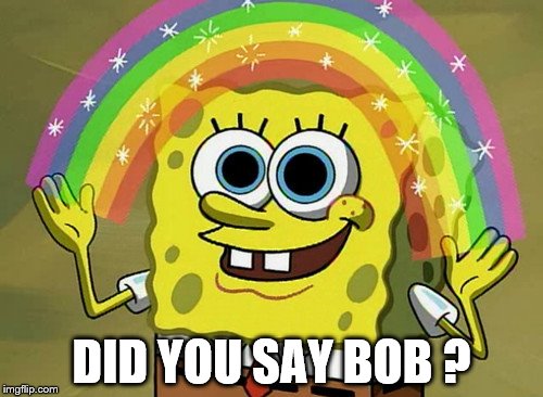 Imagination Spongebob Meme | DID YOU SAY BOB ? | image tagged in memes,imagination spongebob | made w/ Imgflip meme maker