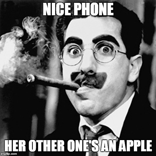 NICE PHONE HER OTHER ONE'S AN APPLE | made w/ Imgflip meme maker