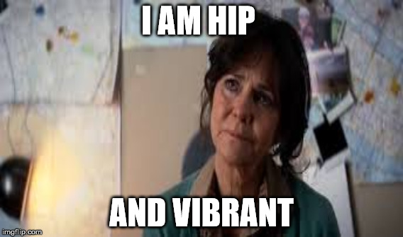 Amazing Spider Man Aunt May  | I AM HIP; AND VIBRANT | image tagged in spiderman | made w/ Imgflip meme maker