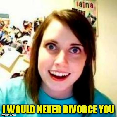 I WOULD NEVER DIVORCE YOU | made w/ Imgflip meme maker