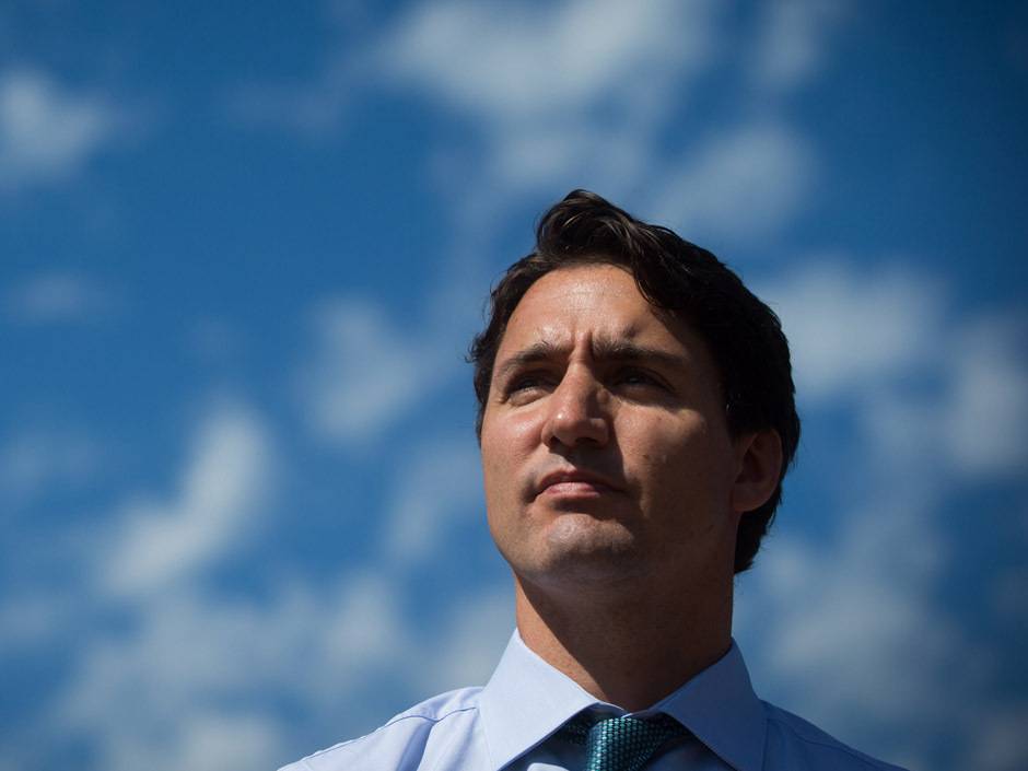 Trudeau deep thinker Blank Meme Template