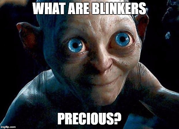 My Precious | WHAT ARE BLINKERS; PRECIOUS? | image tagged in my precious | made w/ Imgflip meme maker