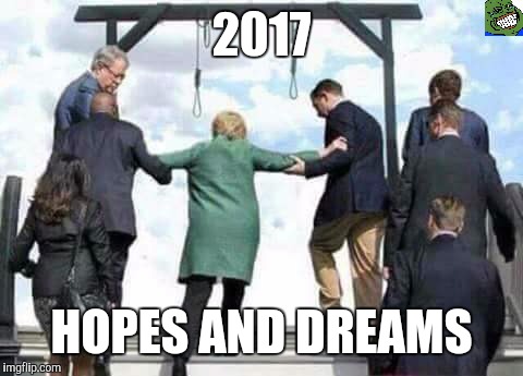 Happy new year! | 2017; HOPES AND DREAMS | image tagged in memes,hillary clinton | made w/ Imgflip meme maker