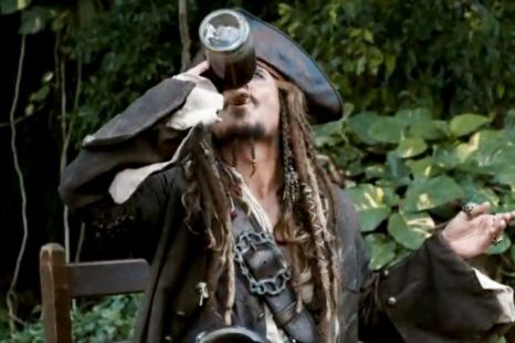 Jack Sparrow Drink me harties rum Blank Meme Template