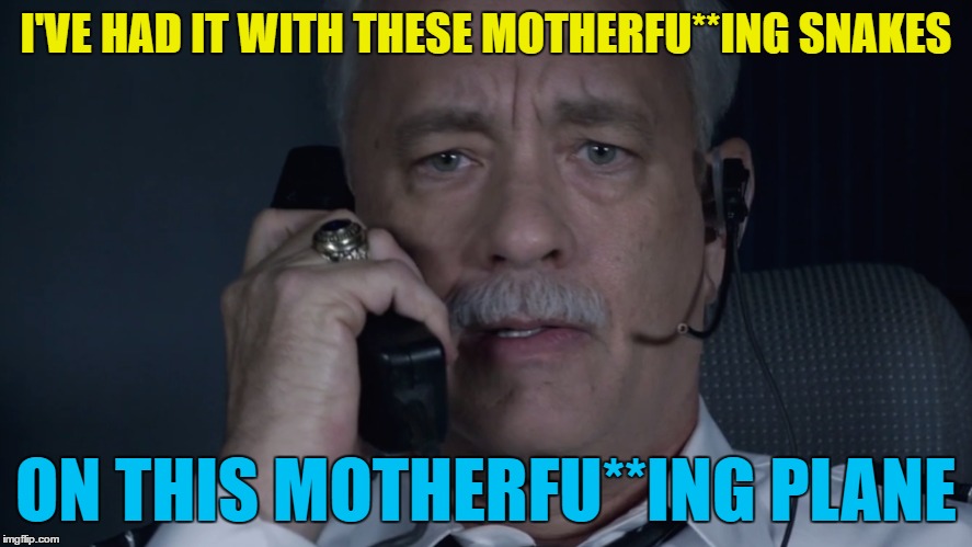 I'VE HAD IT WITH THESE MOTHERFU**ING SNAKES ON THIS MOTHERFU**ING PLANE | made w/ Imgflip meme maker