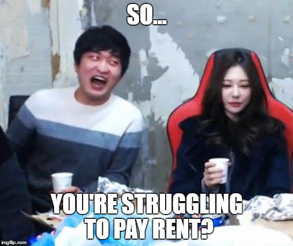 Overly Flirty Flash | SO... YOU'RE STRUGGLING TO PAY RENT? | image tagged in overly flirty flash | made w/ Imgflip meme maker