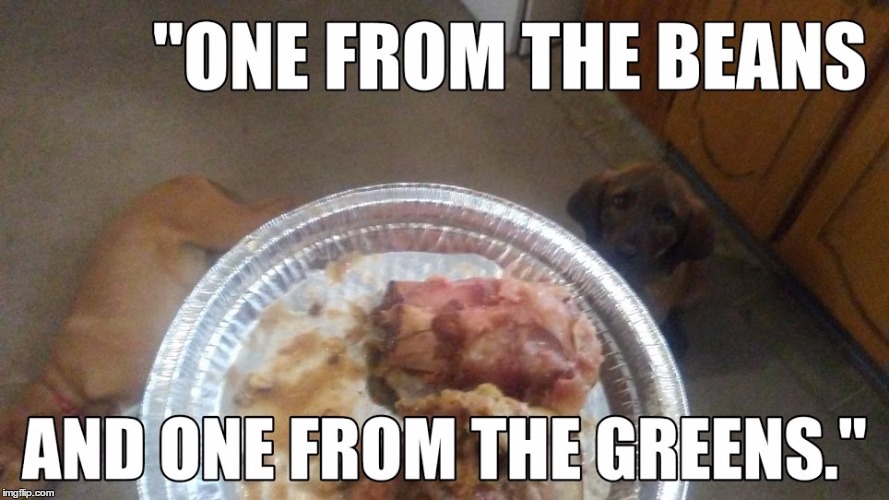 "I GOT TWO BONES..." | image tagged in two bones,dogs,happy new year | made w/ Imgflip meme maker