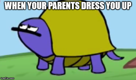 WHEN YOUR PARENTS DRESS YOU UP | image tagged in quack | made w/ Imgflip meme maker