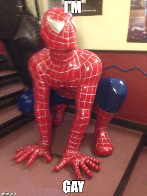 Spiderman Gay | I'M; GAY | image tagged in gay,idubbbz,idubbbztv,dank memes | made w/ Imgflip meme maker