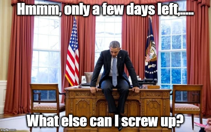 What else can I screw up? | Hmmm, only a few days left,..... What else can I screw up? | image tagged in obama sad face,obama,first world problems | made w/ Imgflip meme maker