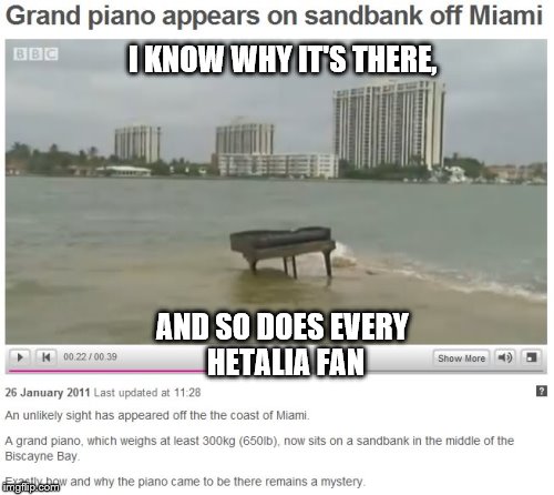 Austria's piano | I KNOW WHY IT'S THERE, AND SO DOES EVERY HETALIA FAN | image tagged in hetalia | made w/ Imgflip meme maker